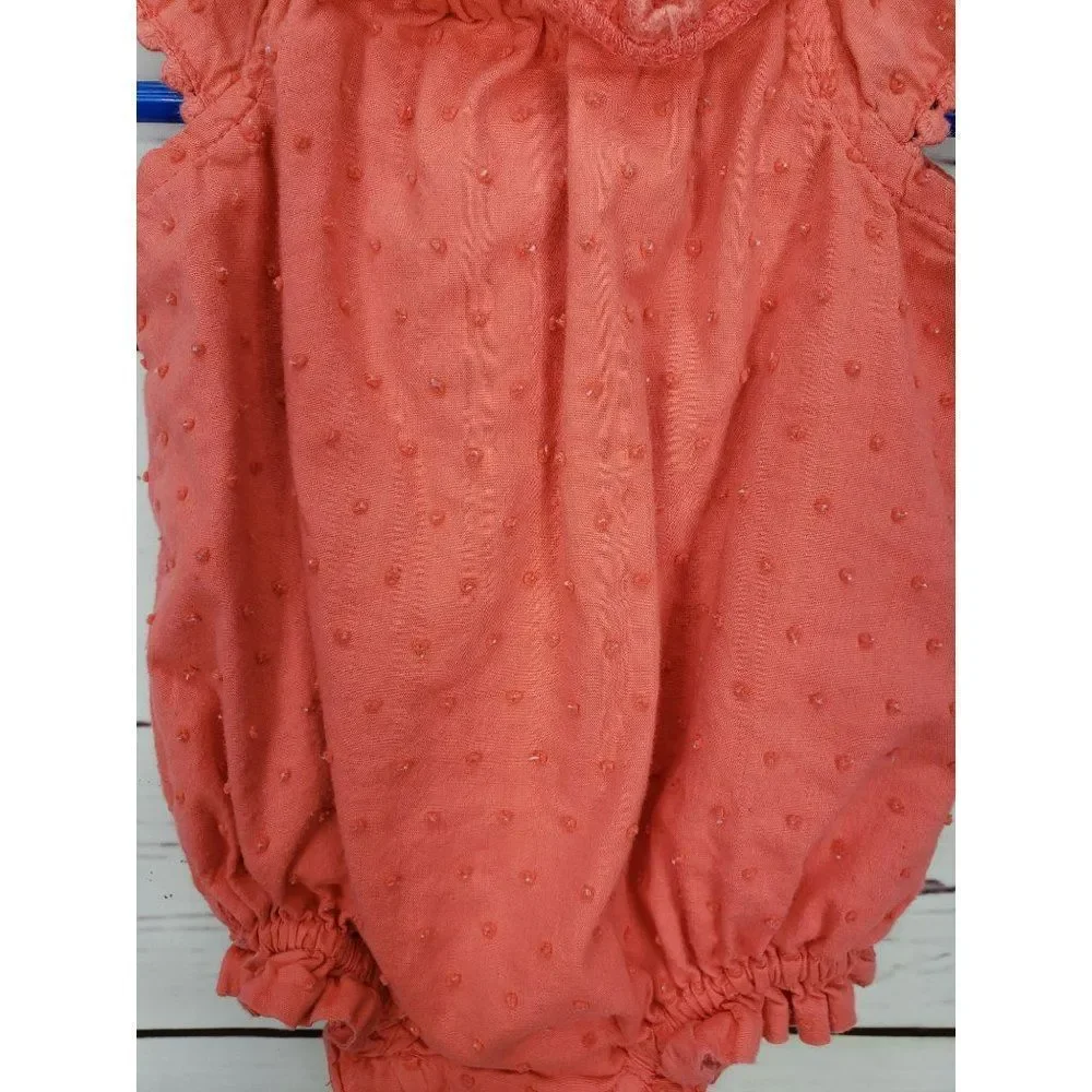 Old‎ Navy Coral Peach Pink Size 0-3 Months Infant Girls Romper